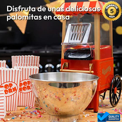 🍿 Sweet & Pop Times: ¡La Palomitera Vintage que Lleva la Magia del Cine a Tu Hogar! 🎡✨