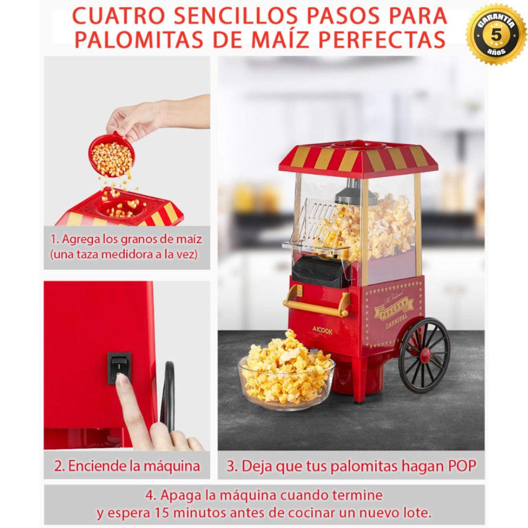 🍿 Sweet & Pop Times: ¡La Palomitera Vintage que Lleva la Magia del Cine a Tu Hogar! 🎡✨