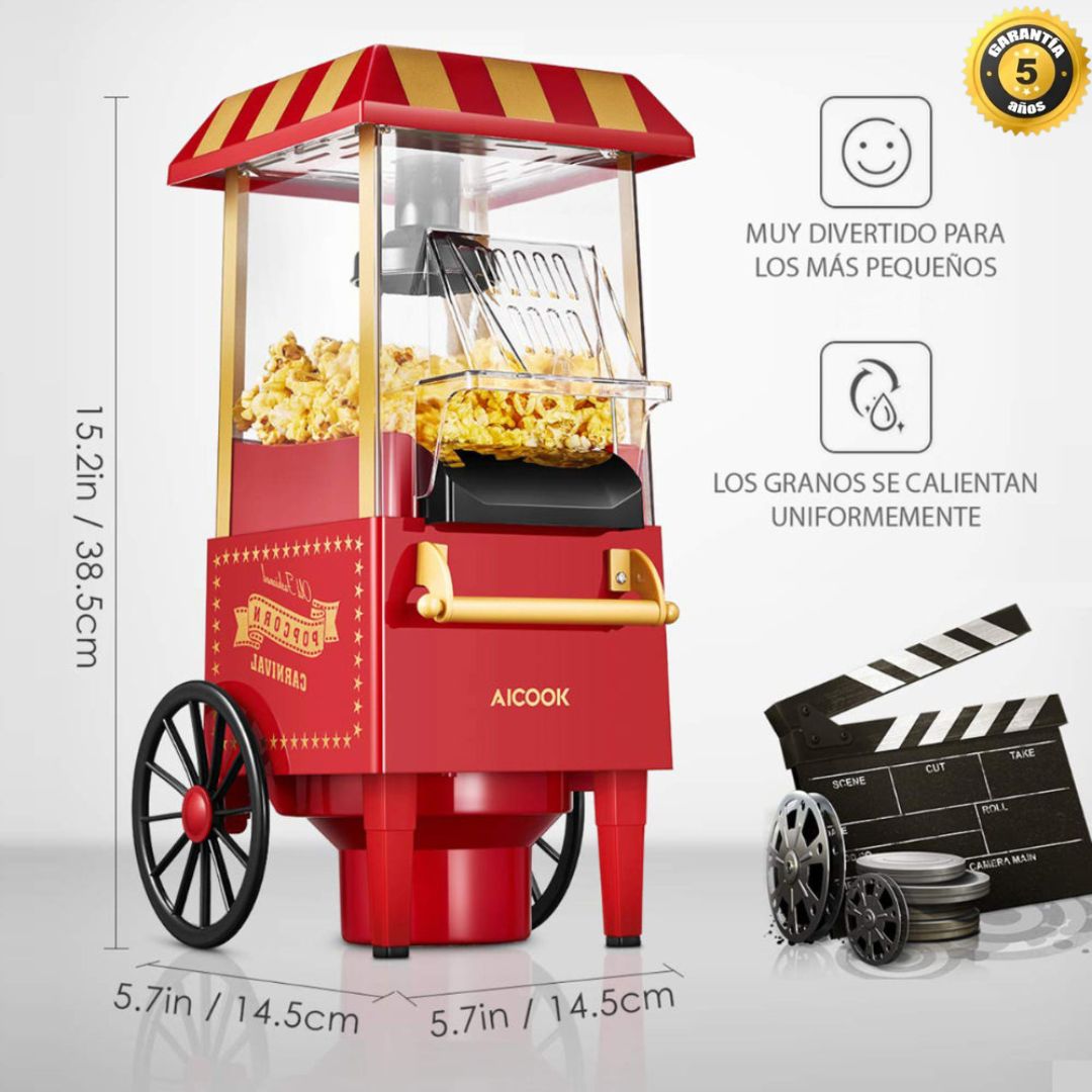 🍿 Sweet & Pop Times: ¡La Palomitera Vintage que Lleva la Magia del Cine a Tu Hogar! 🎡✨