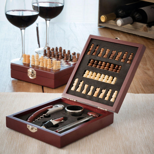 🍷♟️ SET DE ACCESORIOS PARA VINO Y AJEDREZ – Elegancia y Diversión en un Solo Producto ♟️🍷